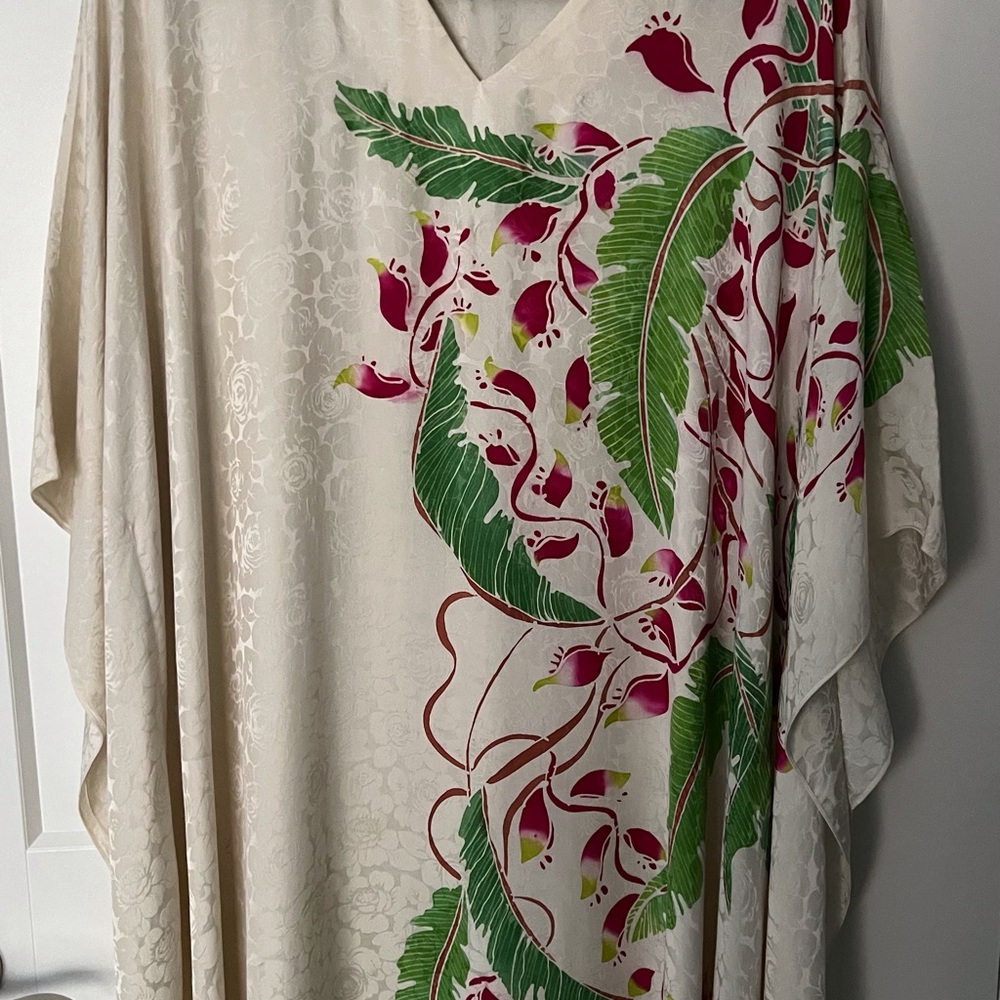 Silk Batik kimono style Caftan. From Kuala Lumpur, Malaysia